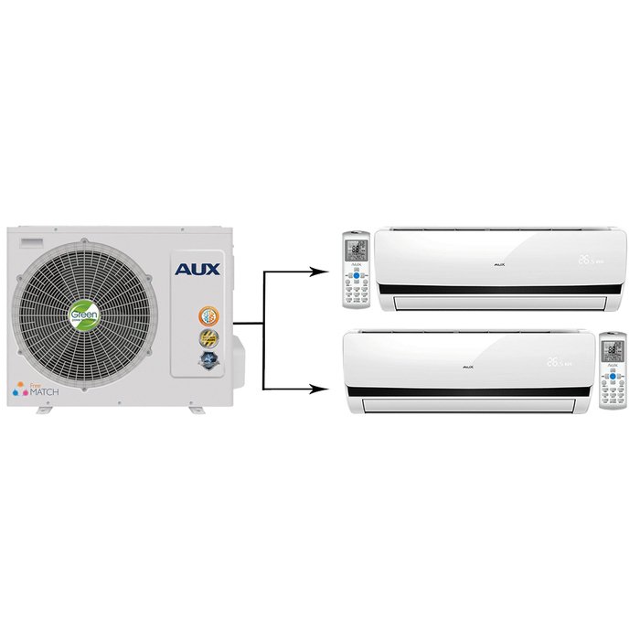 Мульти сплит-система на 2 комнаты AUX AM2-H18/4DR1B/AMWM-H074R1*2шт — изображение 4