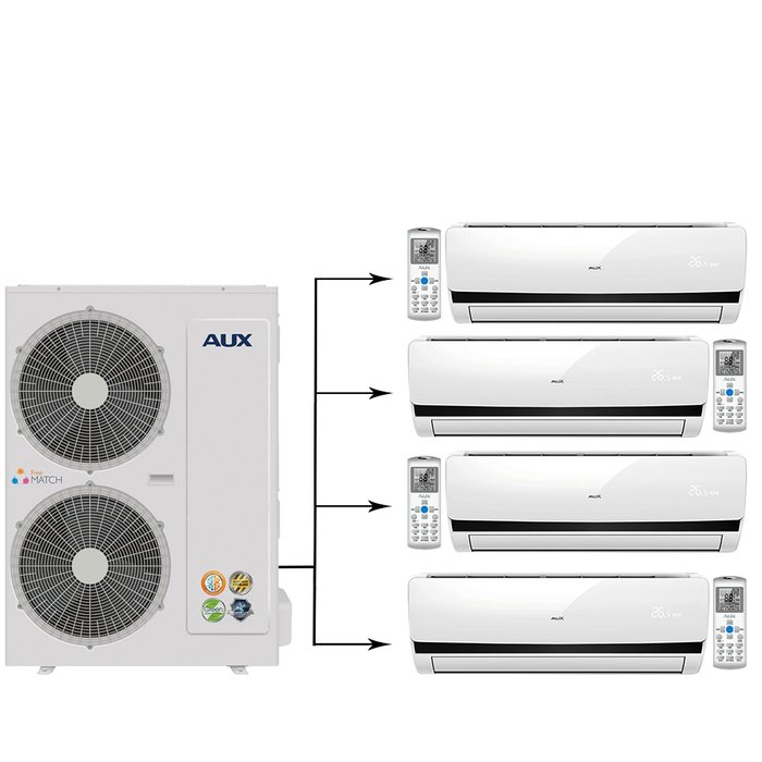 Мульти сплит-система на 4 комнаты AUX AM4-H36/4DR1/AMWM-H074R1*4шт — изображение 4