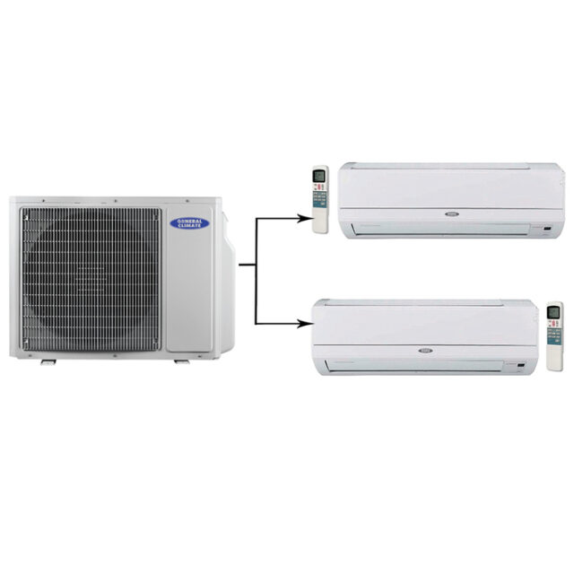 Мульти сплит-система на 2 комнаты General Climate GU-M2E18H1/GC-ME09HRI*2шт — изображение 3