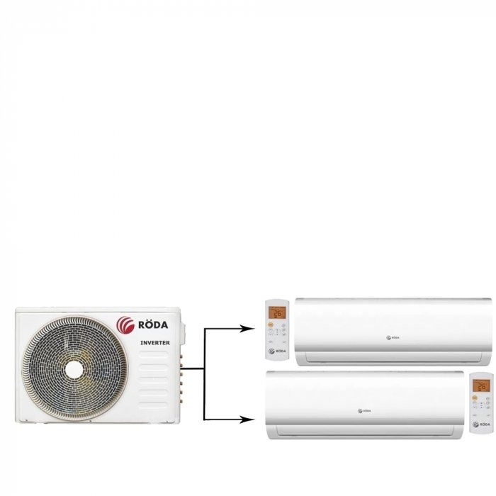 Мульти сплит-система на 2 комнаты Roda RUI-2M18BB/RSI-M07WB*2шт — изображение 4