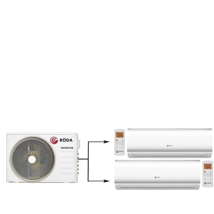 Мульти сплит-система на 2 комнаты Roda RUI-2M18BB/RSI-M07WB*2шт — изображение 5
