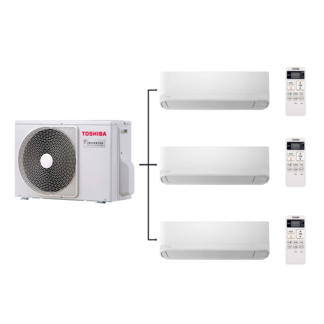 Мульти сплит система на 3 комнат Toshiba RAS-3M18U2AVG-E/RAS-B07J2KVG-E*3шт — изображение 3