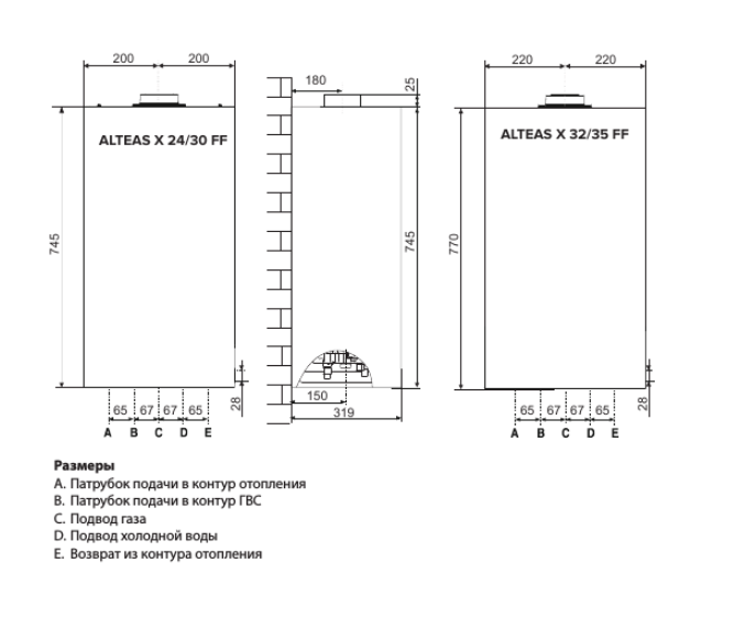 Настенный газовый котел Ariston ALTEAS X 35 FF NG — изображение 5
