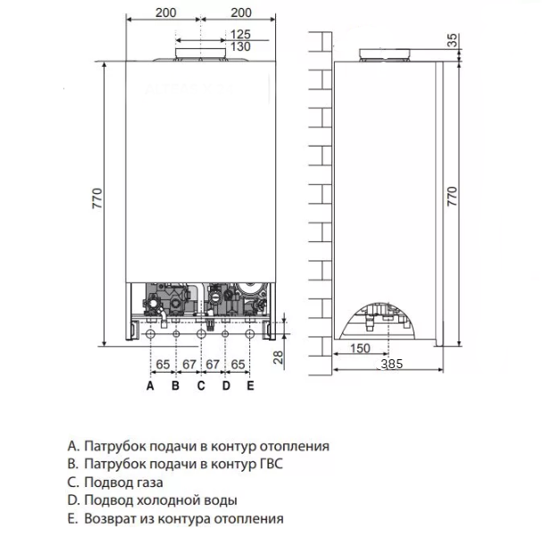 Настенный газовый котел Ariston GENUS ONE SYSTEM 35 — изображение 6