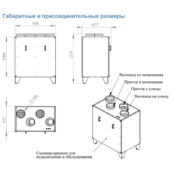 Приточно-вытяжная вентиляционная установка Breezart 1000 Lux RP PB 4,8-380 (без возд. кл.) — изображение 3