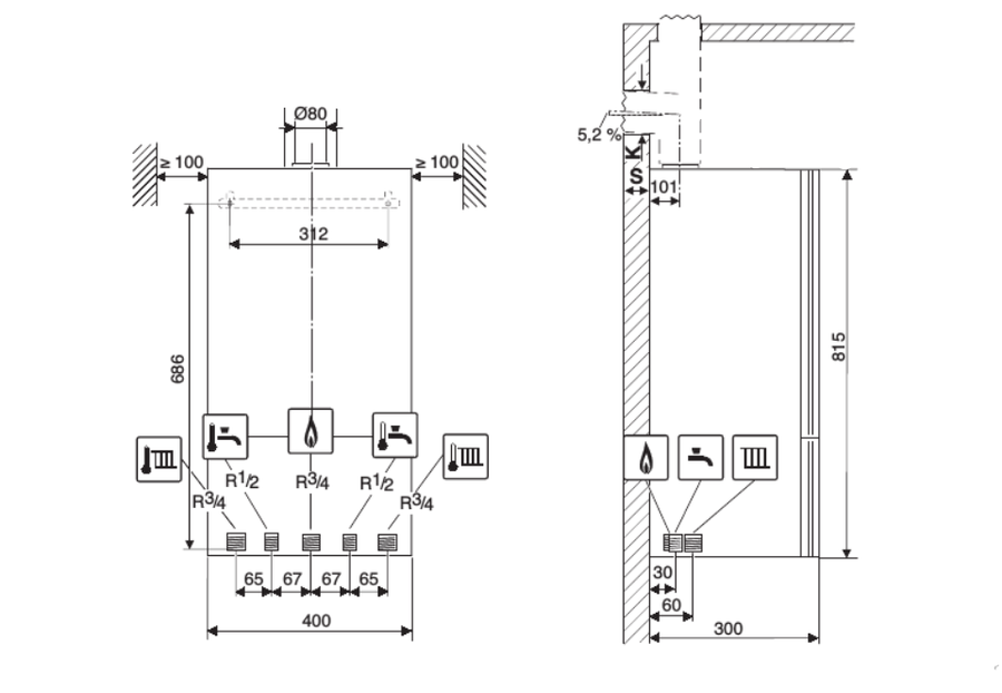 Настенный газовый котел Buderus Logamax Plus GB062-24 — изображение 5