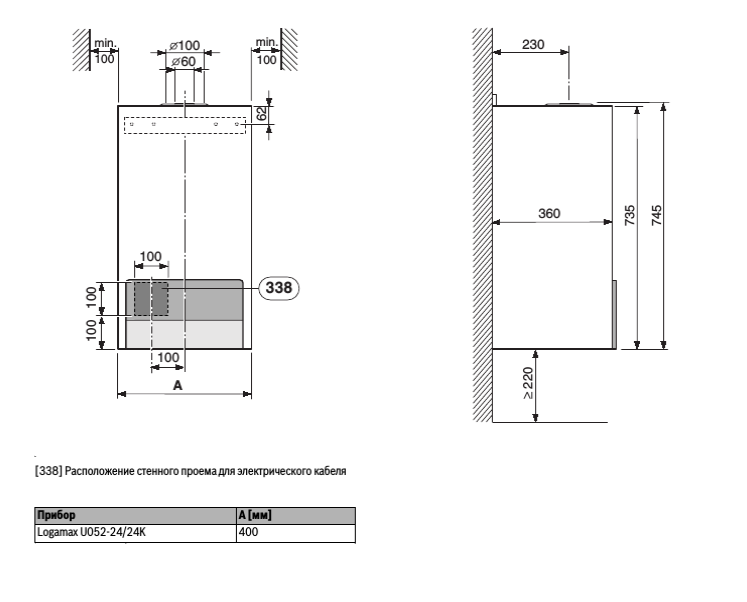 Настенный газовый котел Buderus Logamax U052-24 — изображение 3