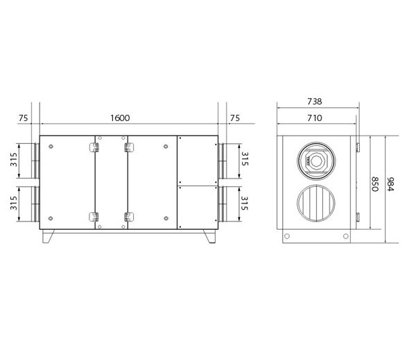 Приточно-вытяжная вентиляционная установка Dimmax Skyron RG 12E-7,5 — изображение 2
