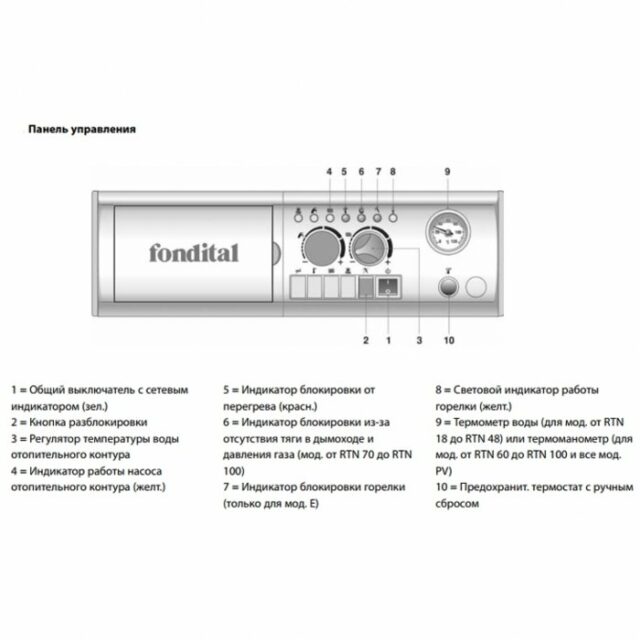 Напольный газовый котел 60 кВт Fondital BALI RTN E 70 — изображение 3