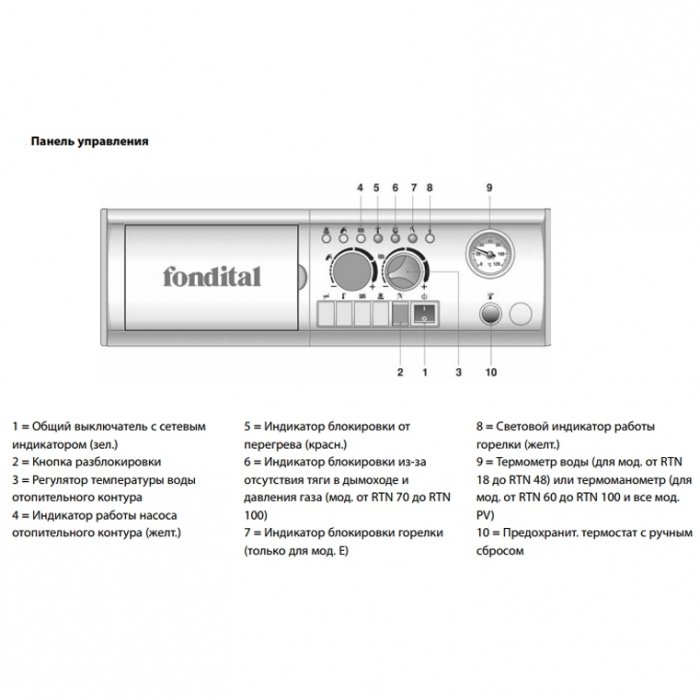 Напольный газовый котел 80 кВт Fondital BALI RTN E 80 — изображение 3