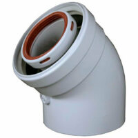 Колено коаксальное Fondital 45С 100/60 мм