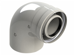 Колено коаксальное Fondital 90С 100/60 мм