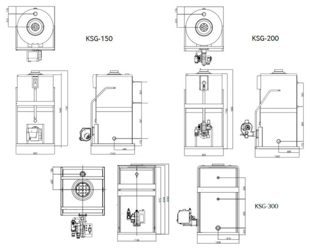 Газовый отопительный котел двухконтурный напольный Kiturami KSG-150 (174,4 кВт) — изображение 4