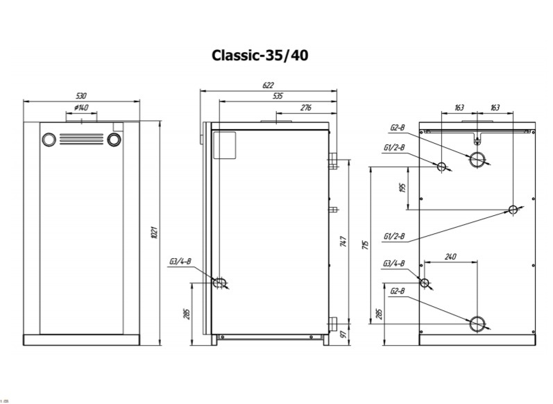 Напольный газовый котел Лемакс Classic-35V (151014) — изображение 3