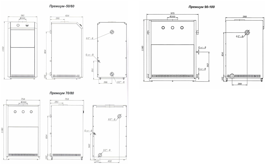 Напольный газовый котел 60 кВт Лемакс Премиум-60 (100440) — изображение 3