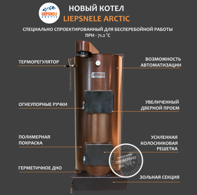 Твердотопливный котел LIEPSNELE L-10 — изображение 5