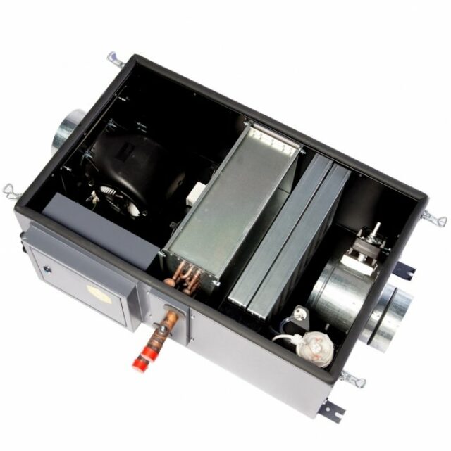 Компактная приточная установка с водяным калорифером Minibox W-1050-1/24kW/G4 Zentec — изображение 3