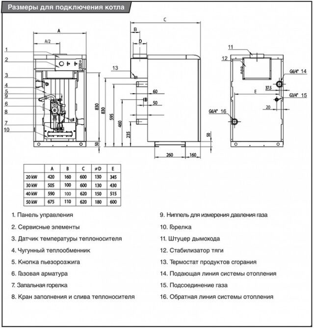 Напольный газовый котел Protherm Медведь 20 TLO (20TLOR15) — изображение 3