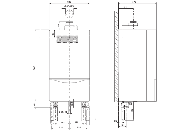 Настенный газовый котел 64 кВт Vaillant ecoTEC plus VU INT 656/5-5 H — изображение 5