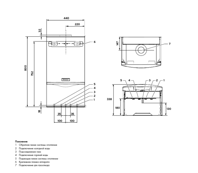 Настенный газовый котел Vaillant VU 322/5-5 turboTEC plus — изображение 3