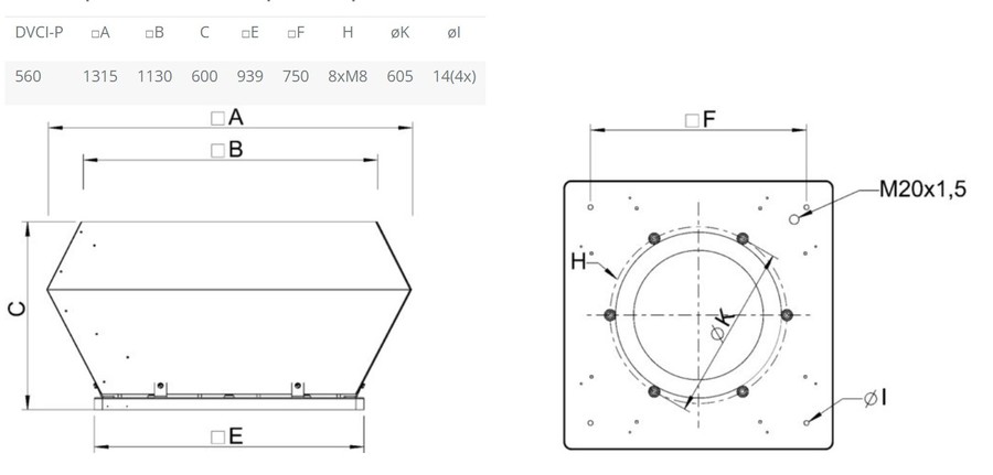 Крышный вентилятор Systemair DVCI 560D-P EC — изображение 3