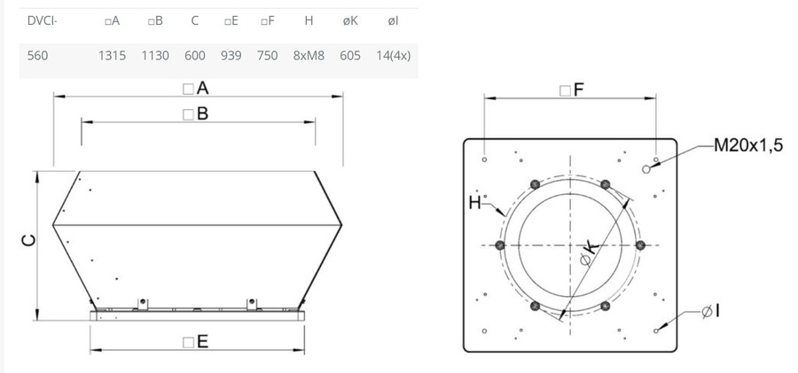 Крышный вентилятор Systemair DVCI 560D-S EC — изображение 2