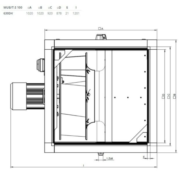 Жаростойкий кухонный вентилятор Systemair MUB/T-S 100 630D4 — изображение 2