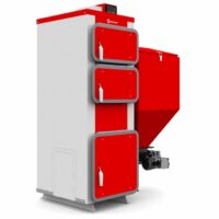 Твердотопливный котел Heiztechnik Q Eko Duo Lux 100 кВт | Бункер 800 л Универсальная горелка ТРИО