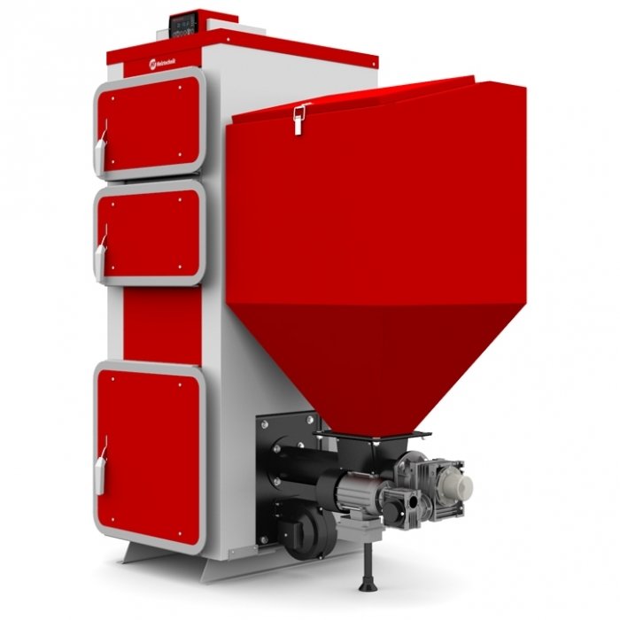 Твердотопливный котел Heiztechnik Q Eko Duo Lux 25 кВт | Бункер 200 л Универсальная горелка ТРИО — изображение 3