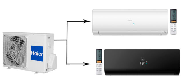 Мульти сплит система на 2 комнаты Haier 2U40S2SM1FA/AS25S2SF1FA-B/AS25S2SF1FA-W — изображение 4