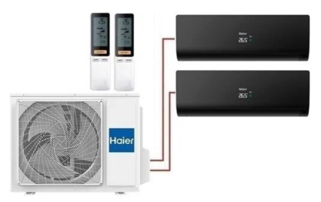 Внешний блок мульти сплит-системы на 2 комнаты Haier 2U40S2SM1FA/AS25S2SF2FA-B/AS35S2SF2FA-B — изображение 4