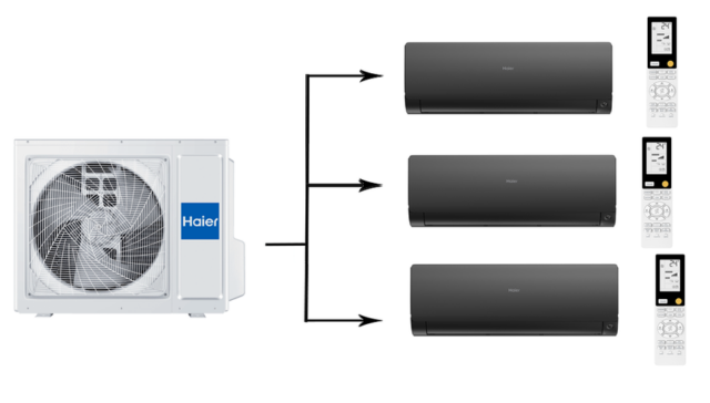 Мульти сплит система на 3 комнаты Haier 3U55S2SR5FA/AS35S2SF2FA-B/AS25S2SF2FA-B*2шт — изображение 4