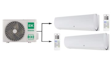 Мульти сплит система на 2 комнаты Euroklimat EKSF-20HNSх2/EKOG-40HIS2