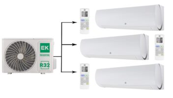 Мульти сплит система на 3 комнаты Euroklimat EKSF-20HNSх3/EKOG-70HIS3