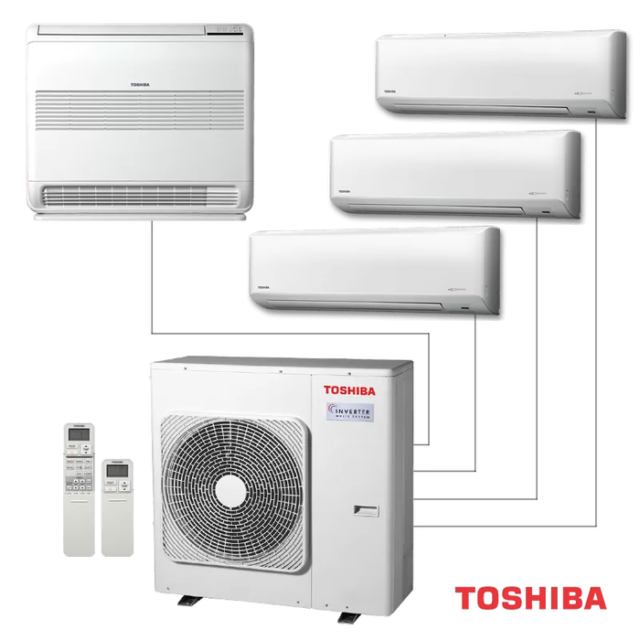 Внешний блок мульти сплит-системы на 4 комнаты Toshiba RAS-4M27G3AVG-E — изображение 2