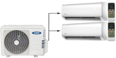 Мульти сплит система на 2 комнаты General Climate GU-M2EA18HN2/GC-MER09HRN1 (WiFi)*2