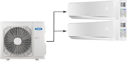 Мульти сплит система на 2 комнаты General Climate GU-M4E28H1/GC-ME07HRi*2