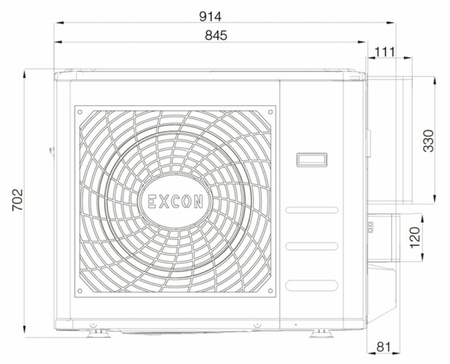 Кассетный кондиционер Excon CR-01-0712 — изображение 2