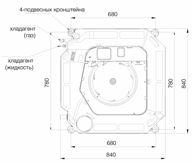 Кассетный кондиционер Excon CR-01-0712 — изображение 3