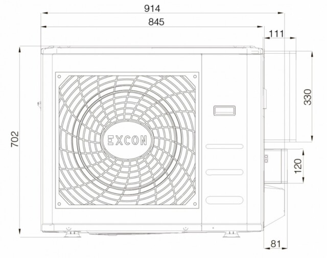 Напольно-потолочный кондиционер Excon CR-01-0712 — изображение 2