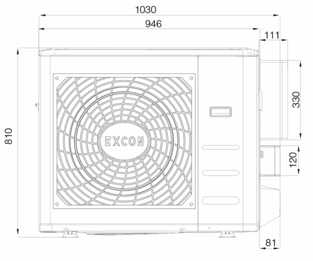 Напольно-потолочный кондиционер Excon CR-01-1022 — изображение 2