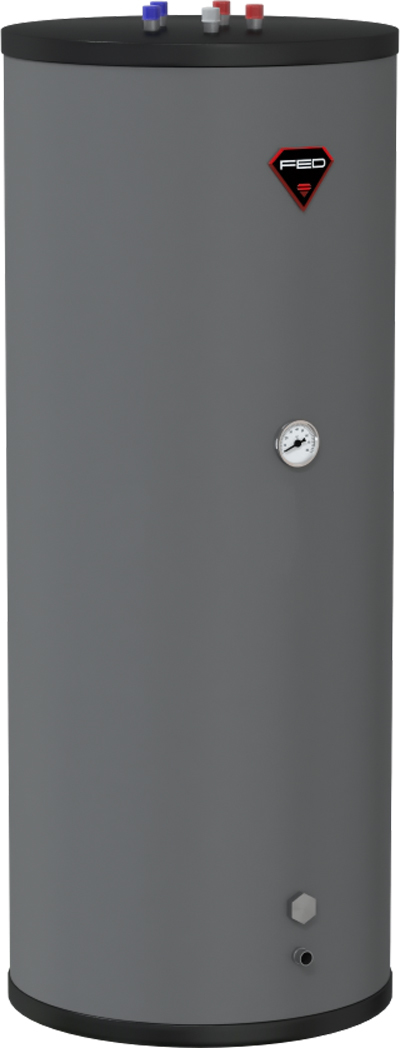 Бойлер косвенного нагрева Federica Bugatti FED STEEL COIL 100 серый — изображение 3