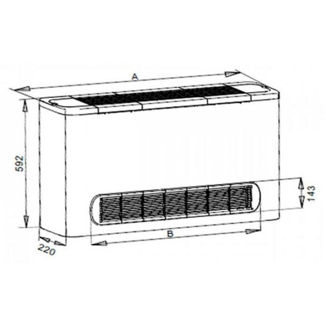 Напольно-потолочный фанкойл до 5 кВт General Climate GCX-W-03F — изображение 2