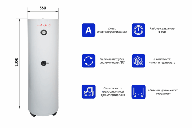 Бойлер косвенного нагрева AXIS Therm X 300 — изображение 7