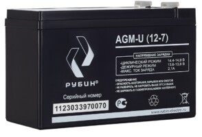 AGM аккумулятор РУБИН РЭ-АКБ1207