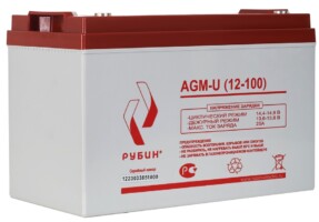 AGM аккумулятор РУБИН USB 12V 100Ah AGM (30.5kg)