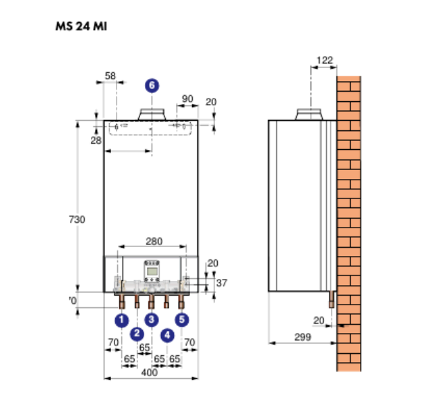 Настенный газовый котел De Dietrich MS 24 MI — изображение 3