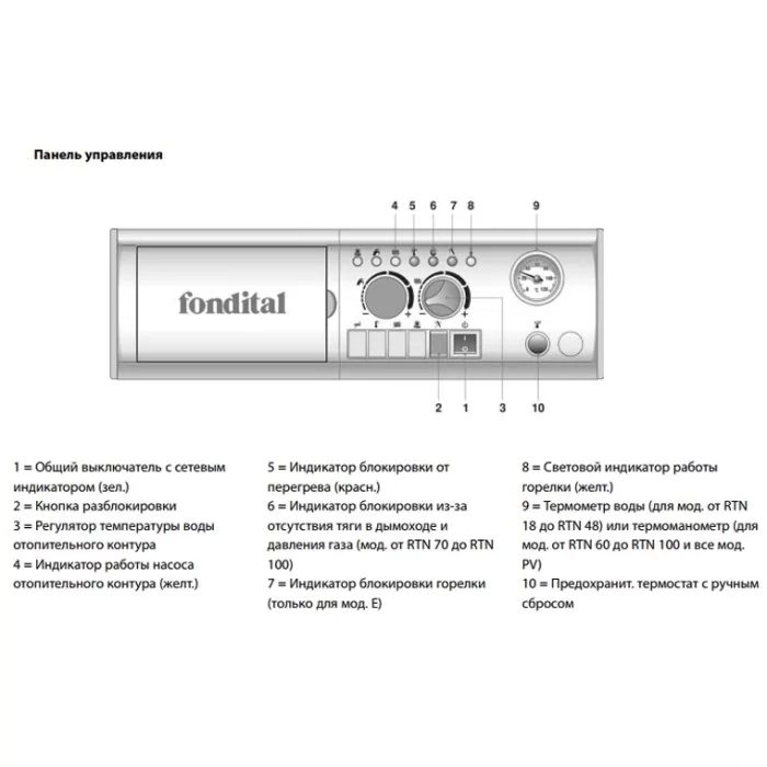 Напольный газовый котел 60 кВт Fondital BALI RTN E 60 — изображение 3