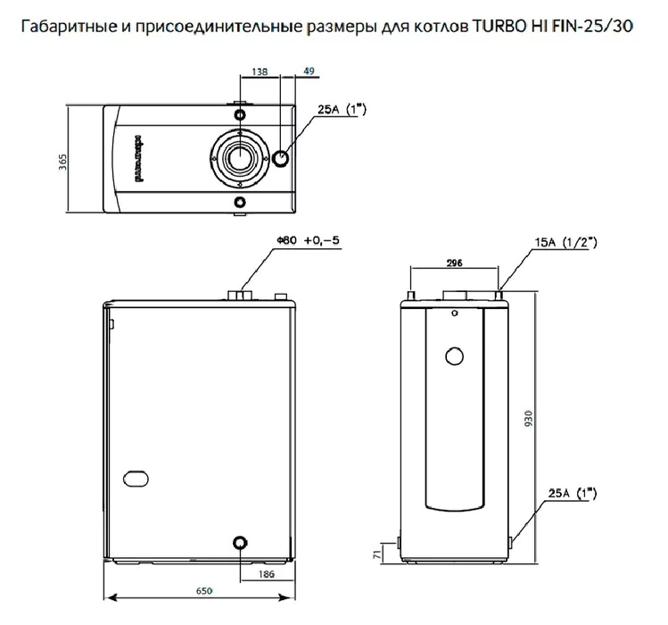 Дизельный котел 30 кВт Kiturami TURBO HI FIN -30R (35 кВт) — изображение 5