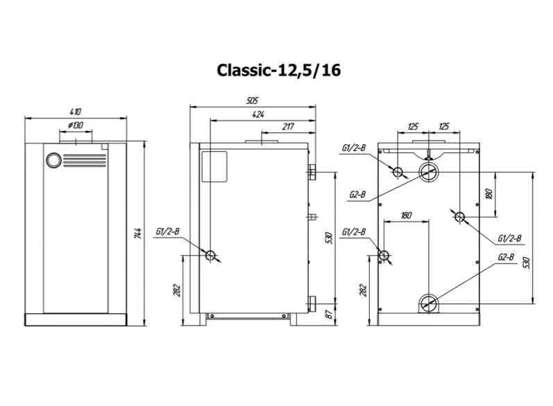 Напольный газовый котел Лемакс Classic-16V (145336) — изображение 3